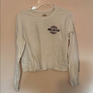 retro hollister long sleeved crop top